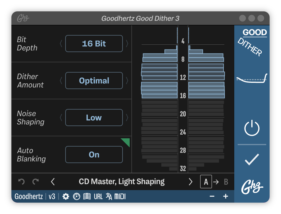 A screenshot of the Good Dither interface