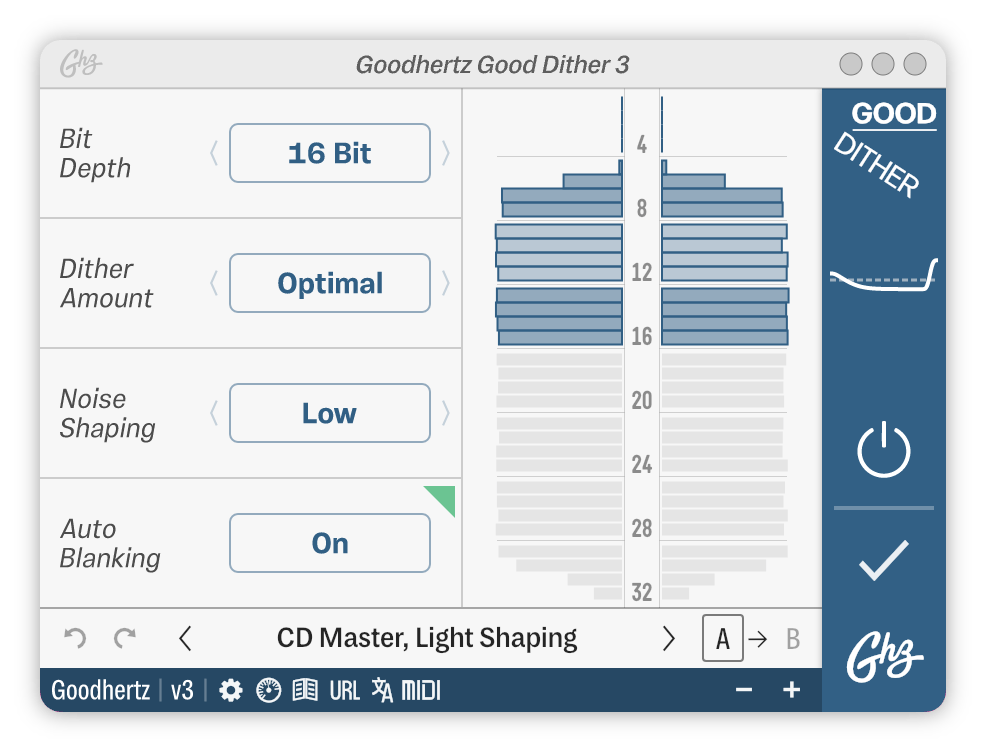 A screenshot of the Good Dither interface