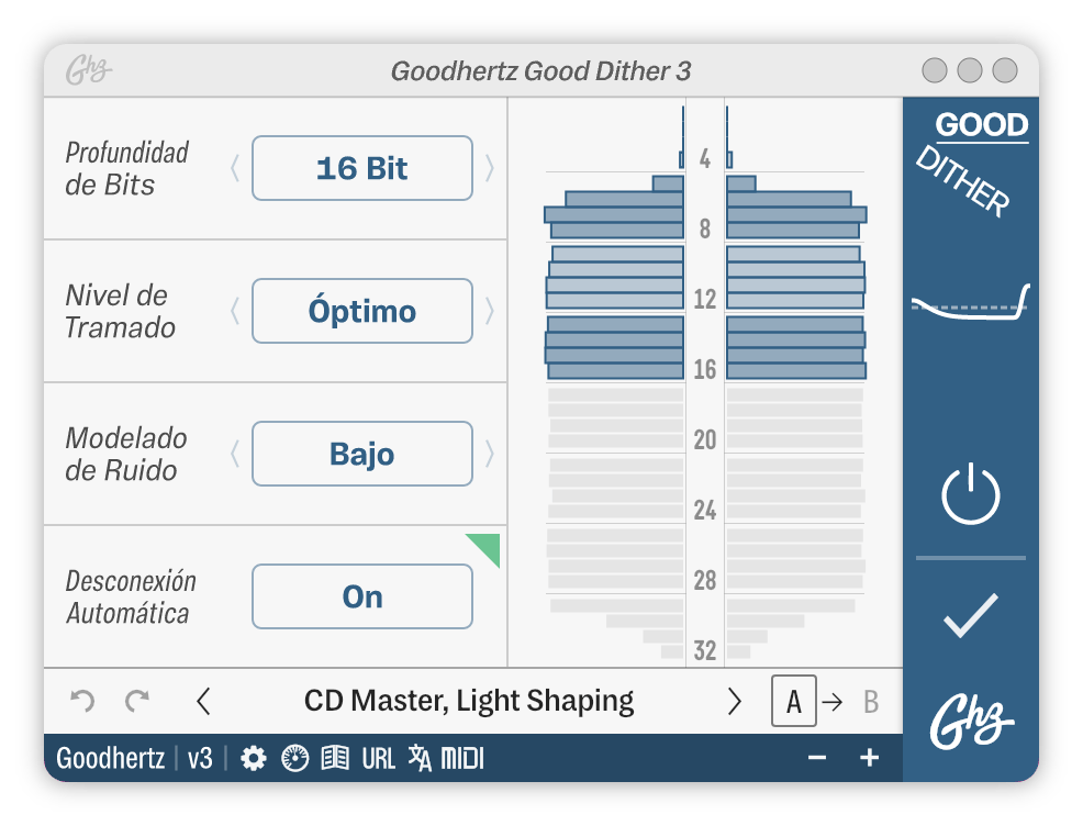 A screenshot of the Good Dither interface