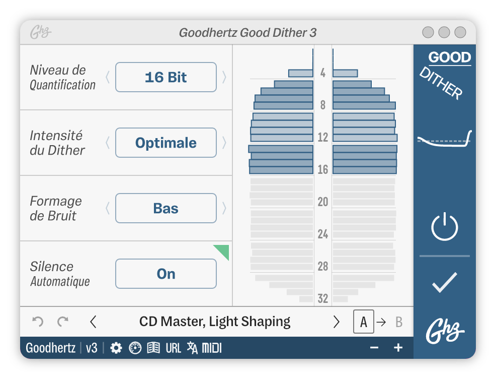 A screenshot of the Good Dither interface