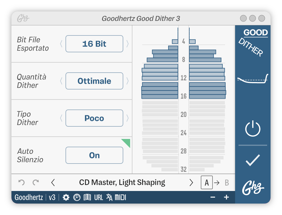 A screenshot of the Good Dither interface