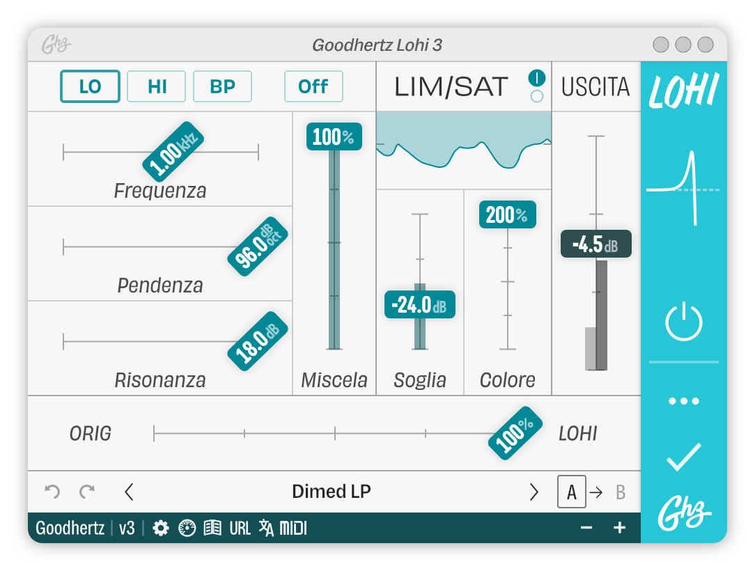 A screenshot of the Lohi interface