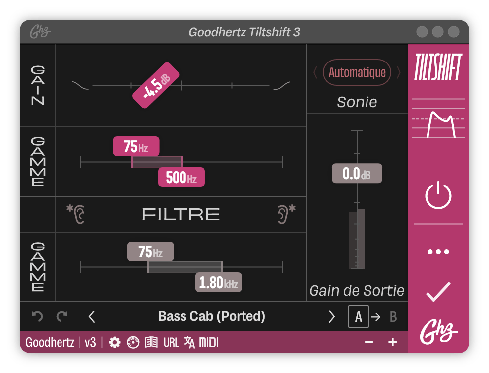A screenshot of the Tiltshift interface
