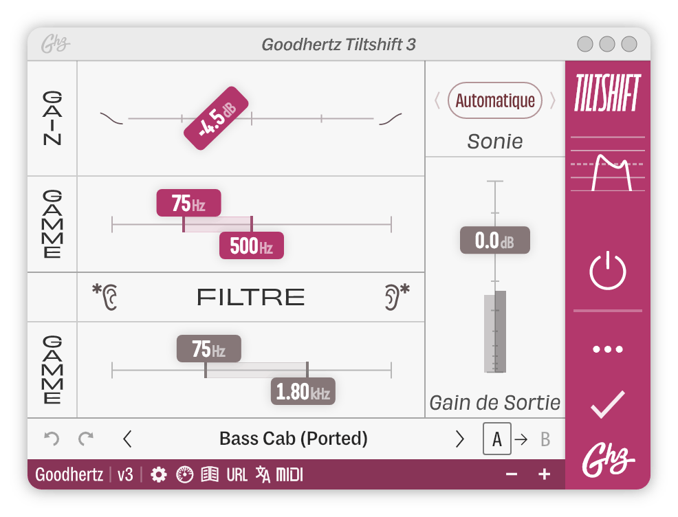 A screenshot of the Tiltshift interface