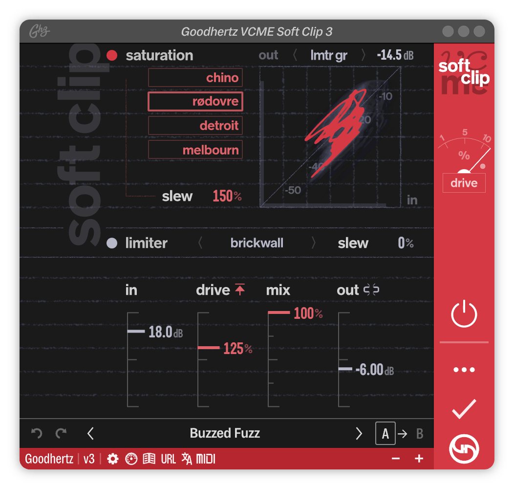 A screenshot of the VCME Soft Clip interface