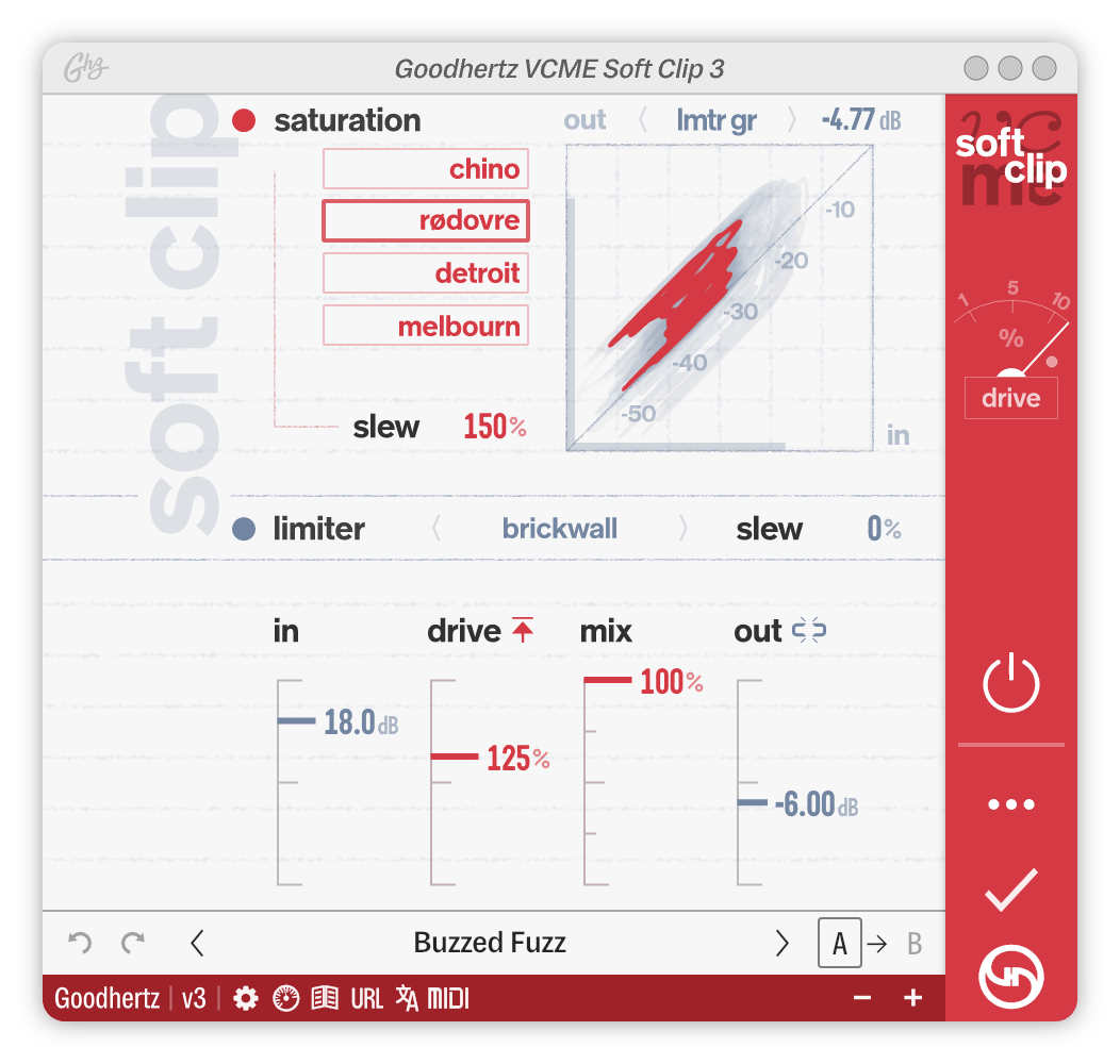 A screenshot of the VCME Soft Clip interface