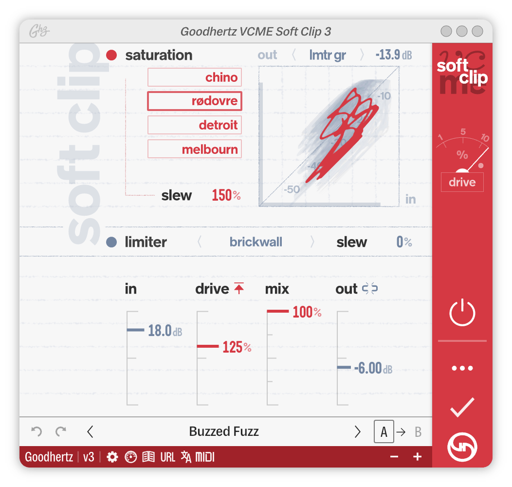 The VCME Soft Clip interface