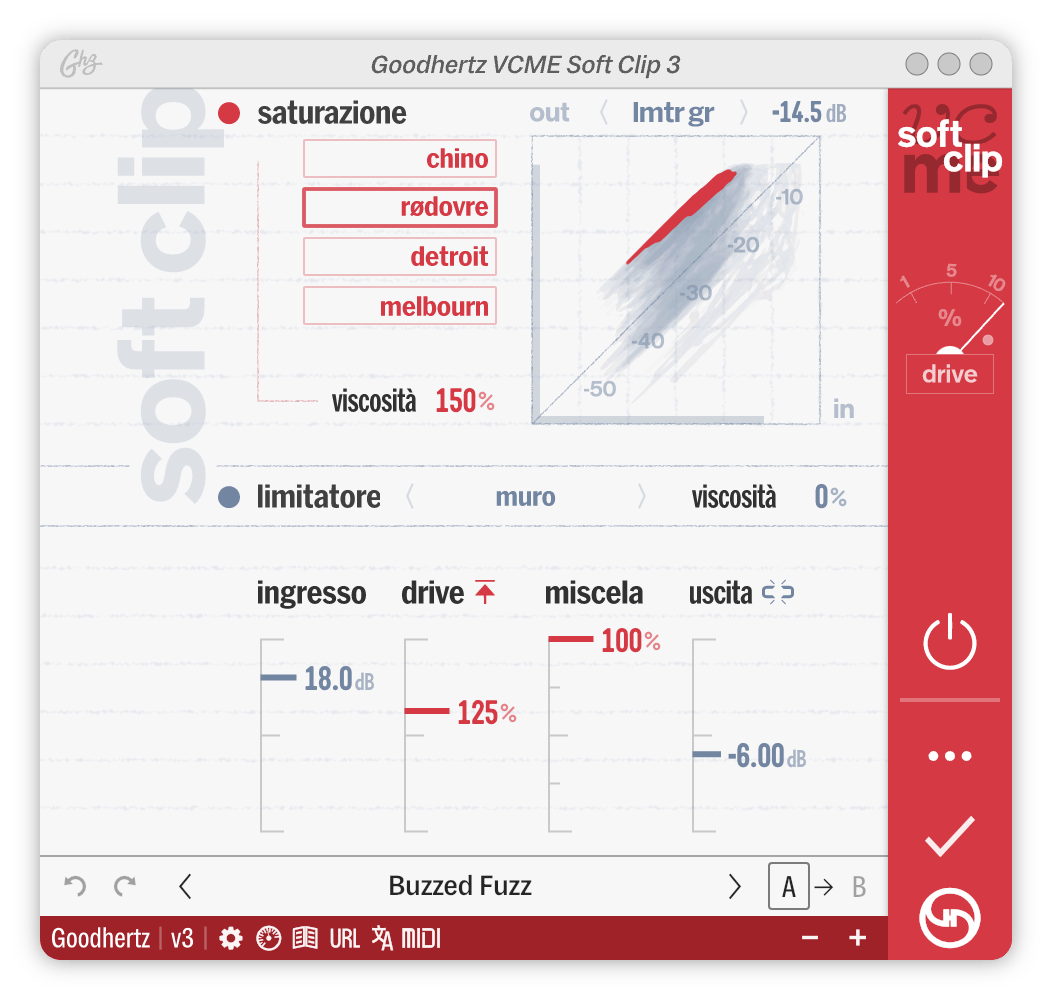 A screenshot of the VCME Soft Clip interface