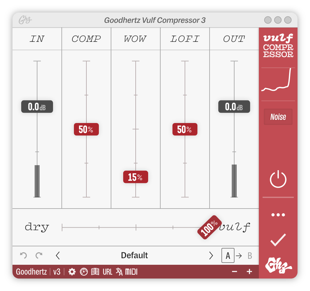 A screenshot of the Vulf Compressor interface