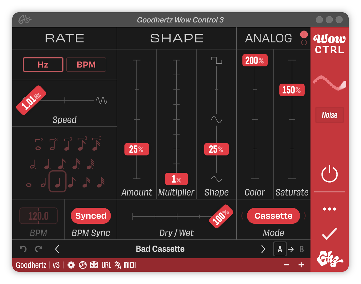 A screenshot of the Wow Control interface