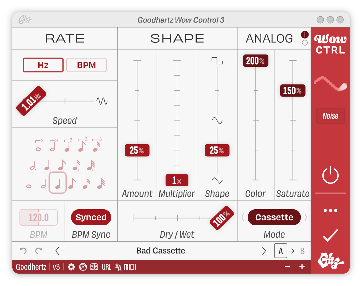 A screenshot of the Wow Control interface