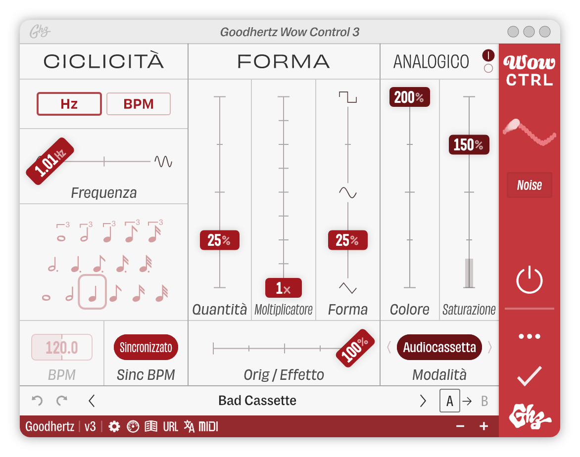 A screenshot of the Wow Control interface
